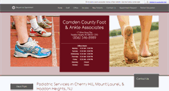 Desktop Screenshot of camdencountyfootandankle.com