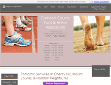 Tablet Screenshot of camdencountyfootandankle.com